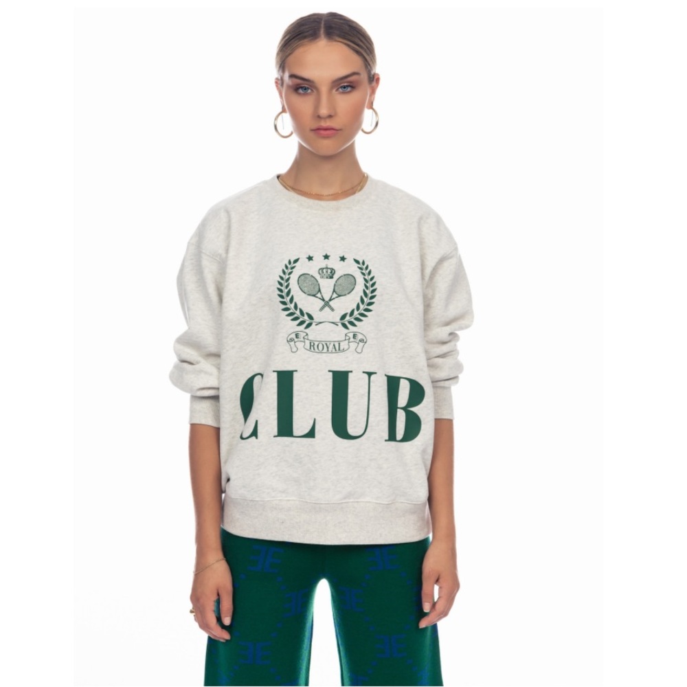 Green Club Sweatshirt / Heather Grey